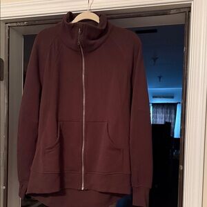Lululemon full-zip oversized scuba sweater shirt. Medium/large